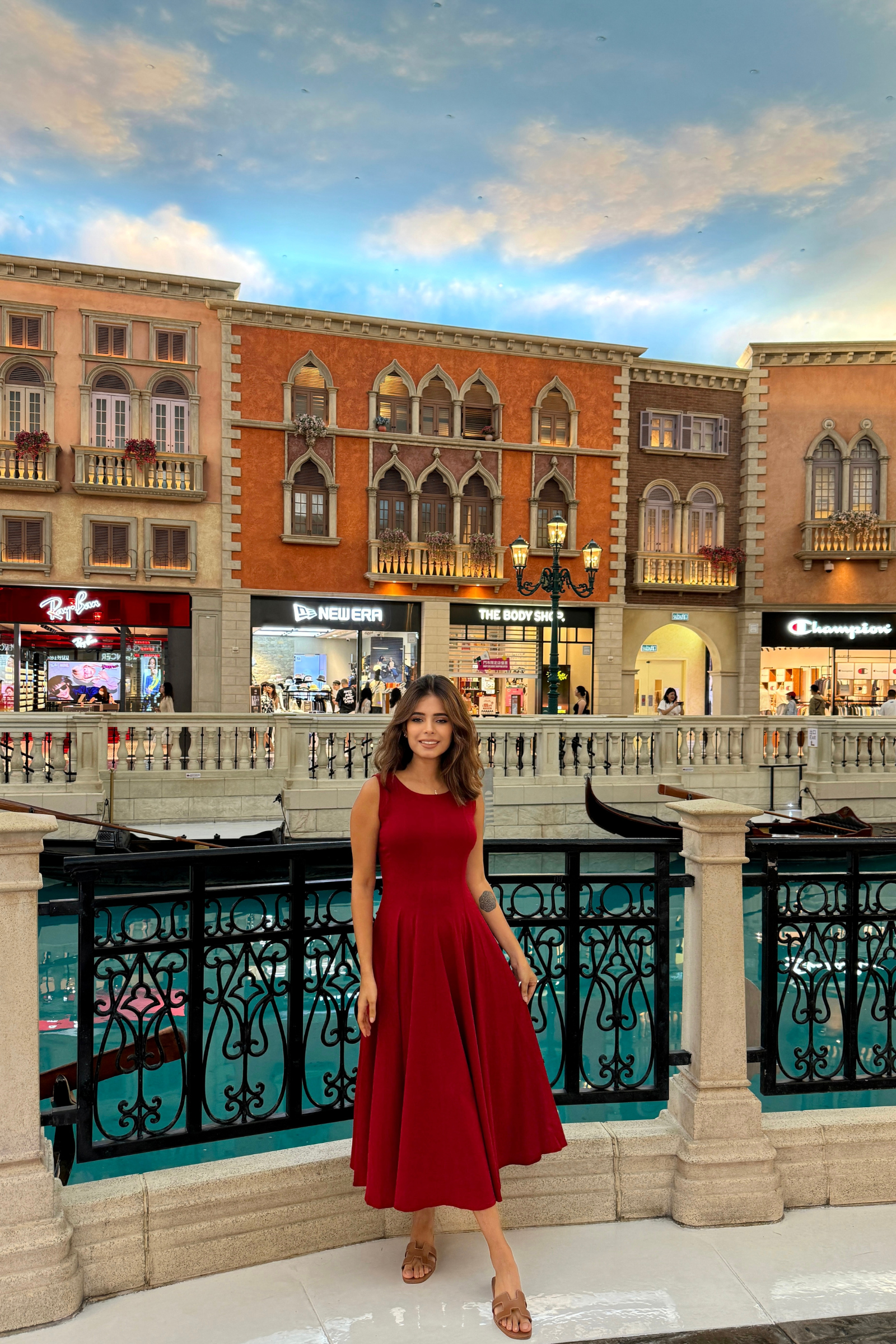 Florence Red Midi Sundress