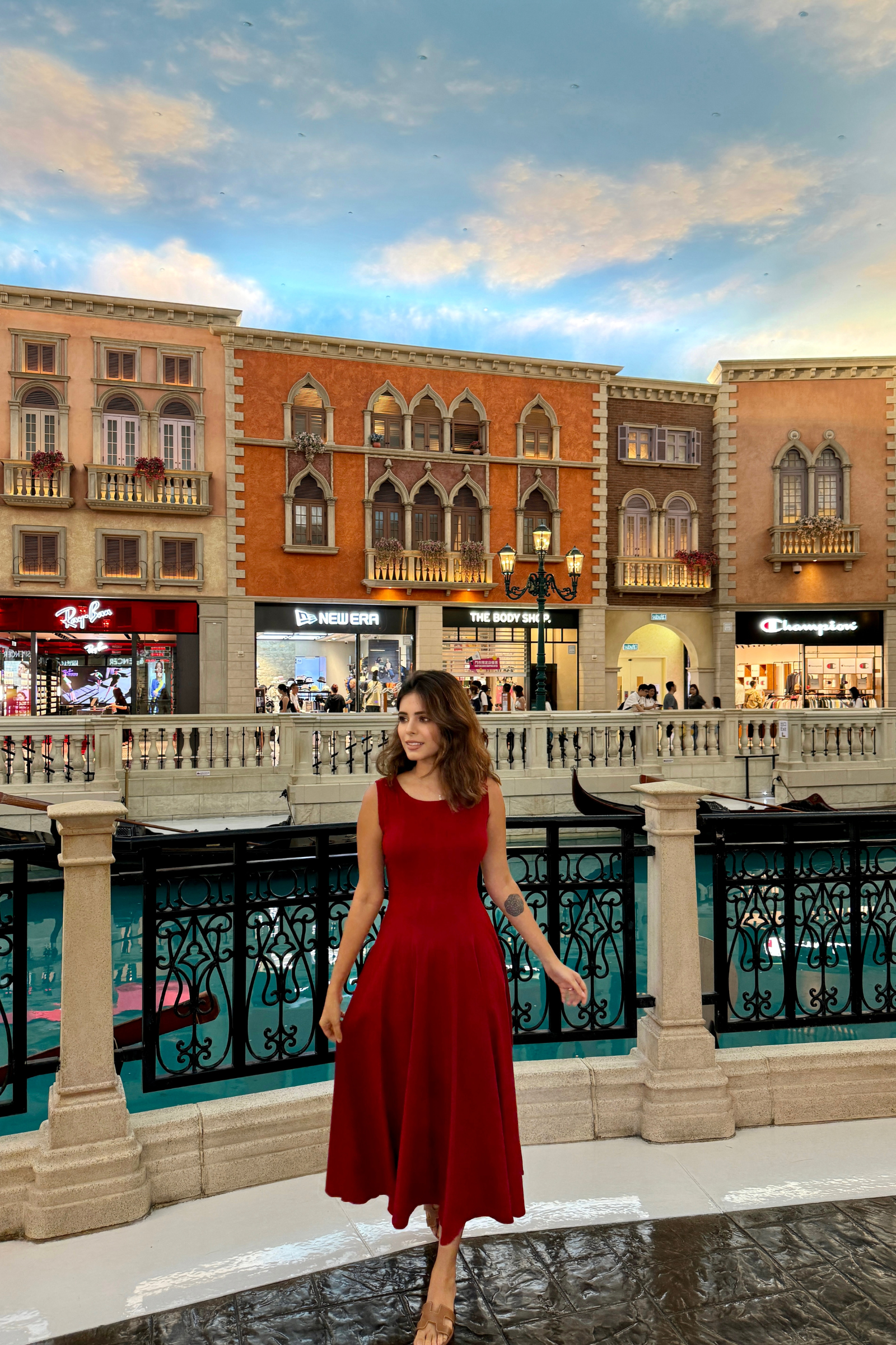 Florence Red Midi Sundress